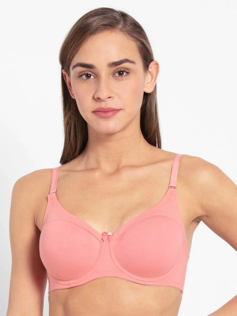 Peach BlossomJOCKEY Women's Under-Wired Padded Full Coverage T-Shirt Bra