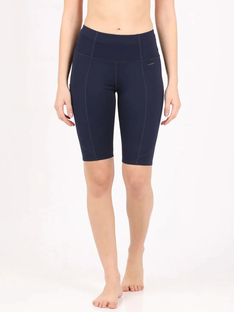 Peacoat JOCKEY Women's Microfiber Slim Fit Shorts