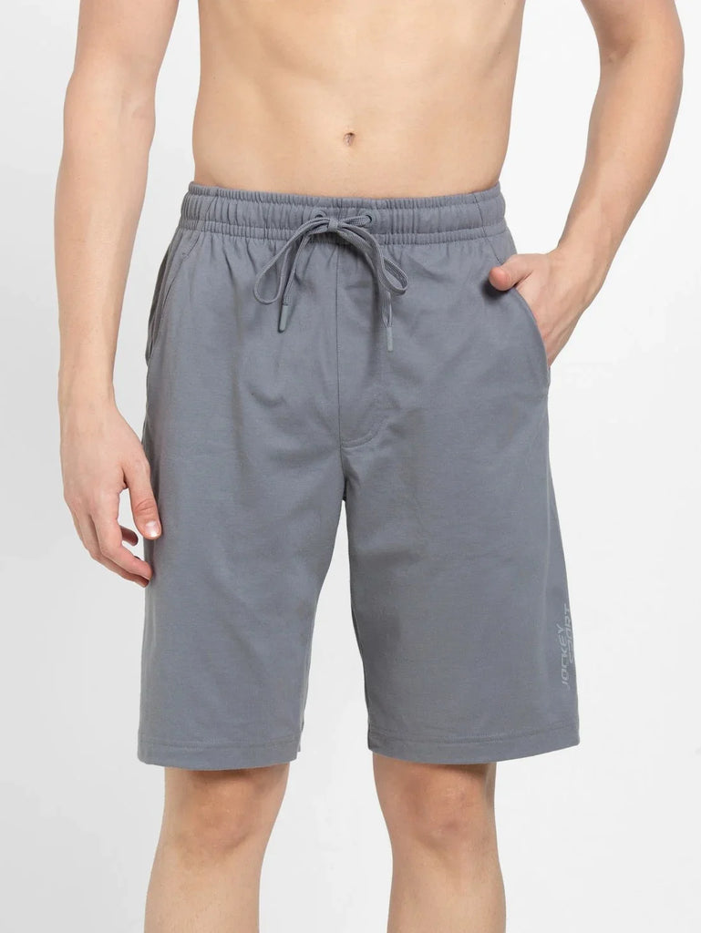 Performance Grey JOCKEY Men's Super Combed Cotton Regular Fit Solid Shorts