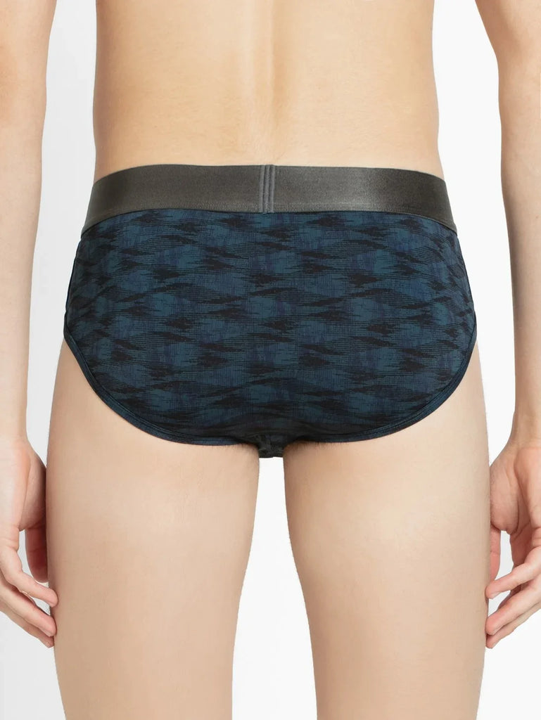 Petrol Base Printed Jockey Brief For Men