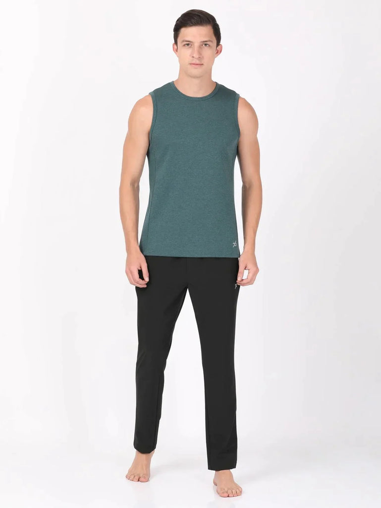 Pine Melange JOCKEY Men's Round Neck Half Sleeve T-Shirt