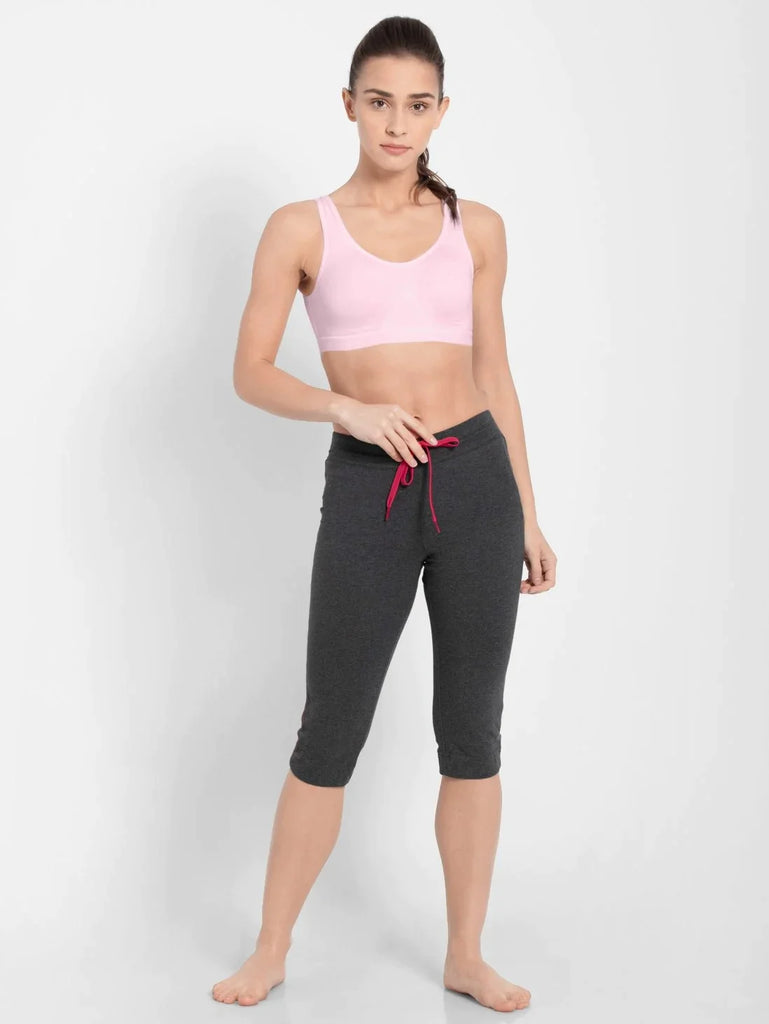 Pink Lady Melange JOCKEY Women's Wirefree Non Padded Slip-On Active Bra.