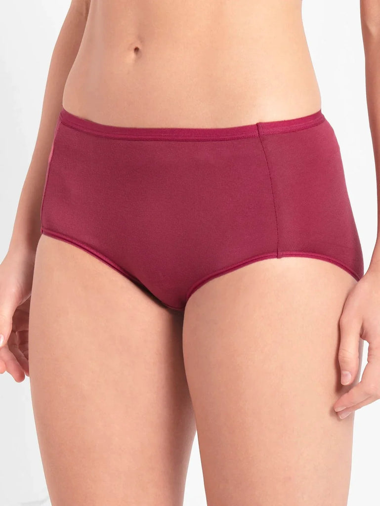 Jockey Women Full Brief Pink Wine