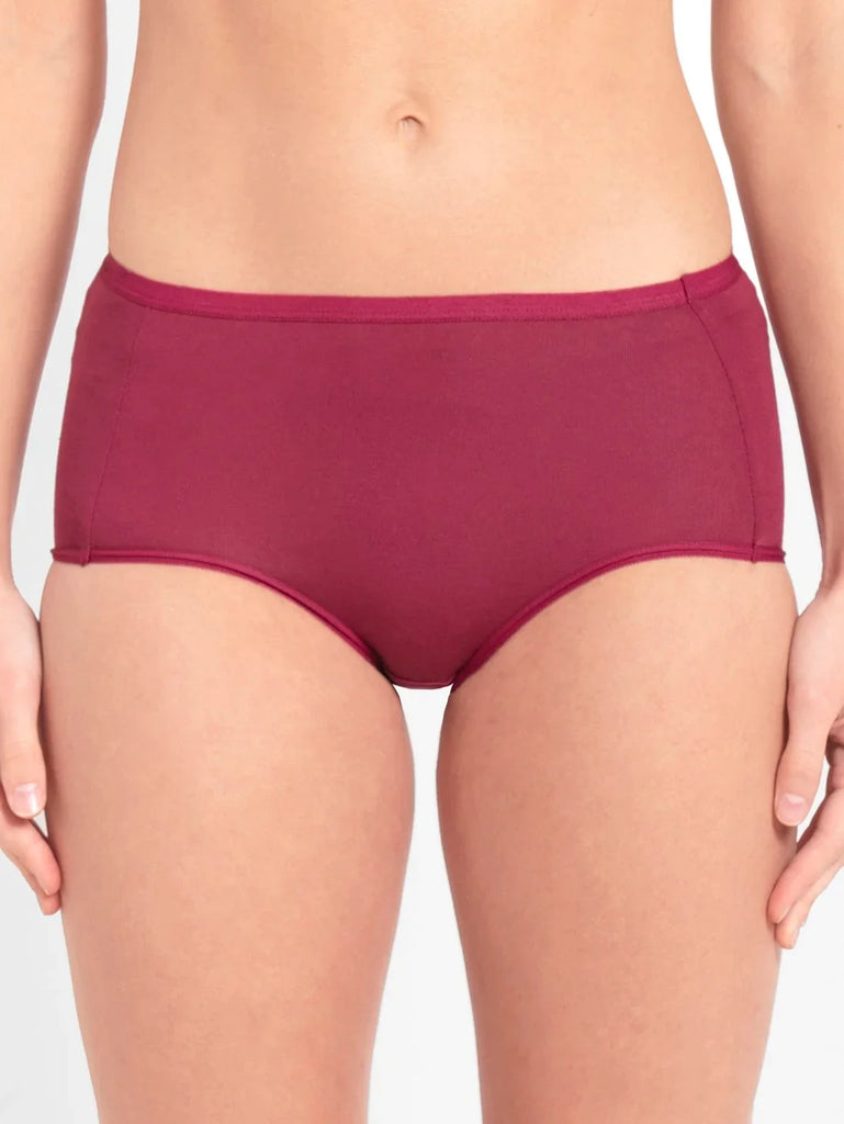 Jockey Women Full Brief Pink Wine