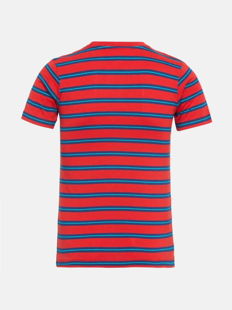 Pompeian Red JOCKEY Boy's Striped Half Sleeve T-Shirt