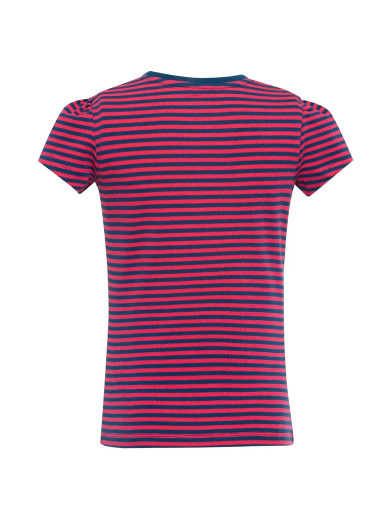 Poseidon & Ruby Jockey Girl's Striped Short Sleeve T-Shirt