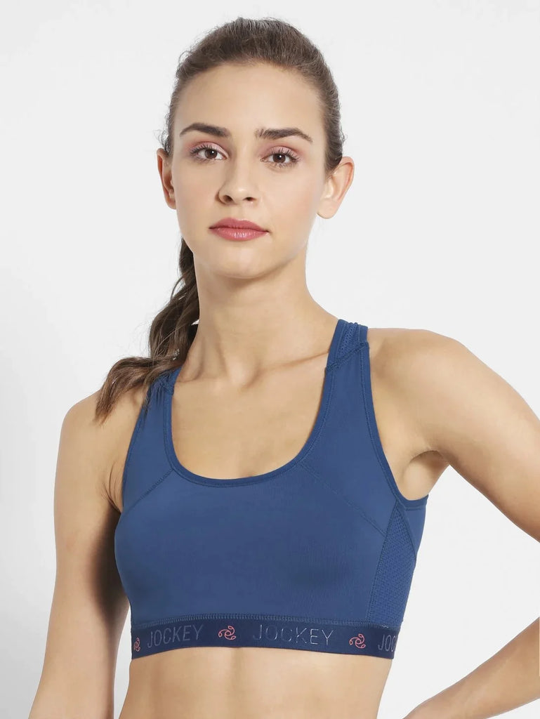 Poseidon JOCKEY Women's Wirefree Padded Racer Back Styling Sports Bra.