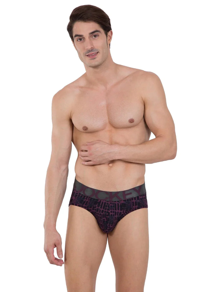 Potent Purple Printed Jockey Brief For Men