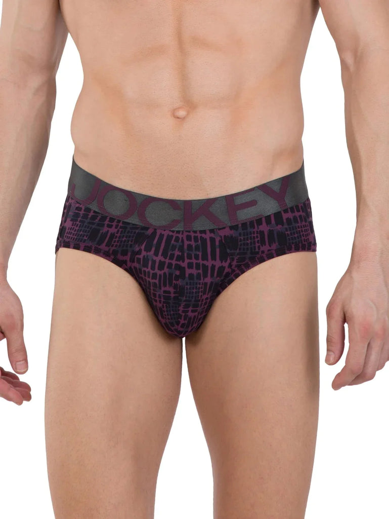 Potent Purple Printed Jockey Brief For Men