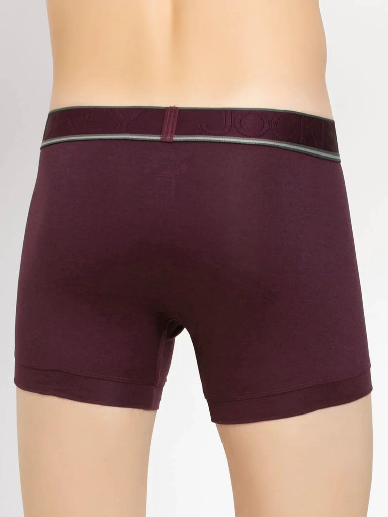 Potent Purple Jockey Elastane Stretch Solid Trunk Underwear For Men