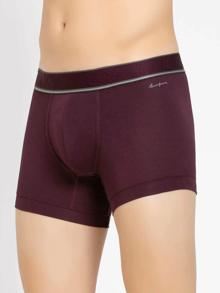 Potent Purple Jockey Elastane Stretch Solid Trunk Underwear For Men