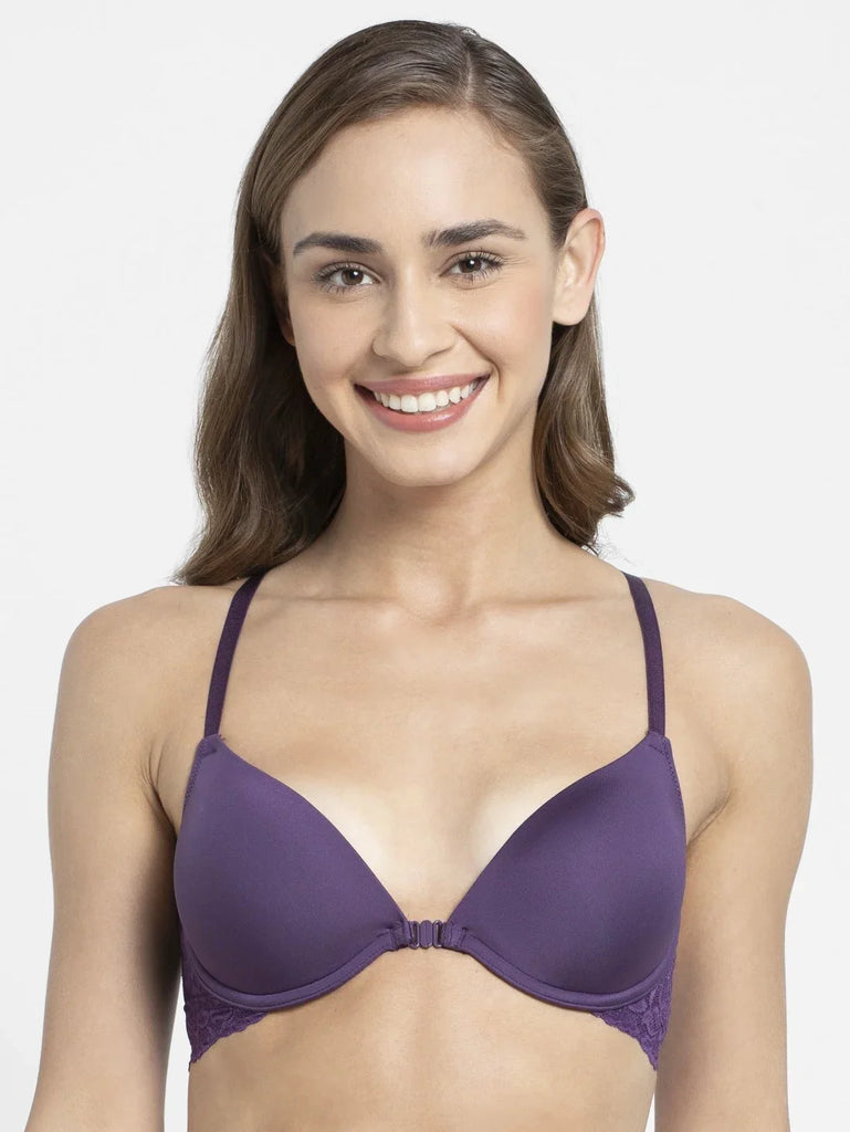 Purple Cosmos JOCKEY Women's Under-Wired Padded Full Coverage T-Shirt Bra