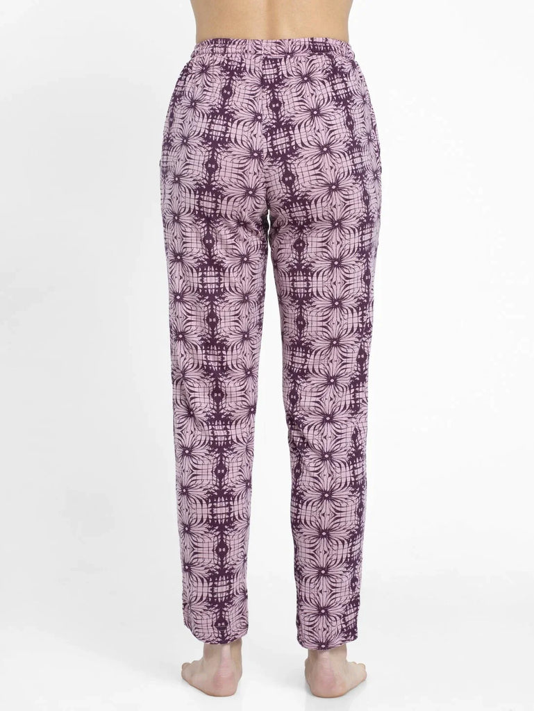 Purple Wine Assorted Prints JOCKEY Women's Relaxed Fit Pyjama.