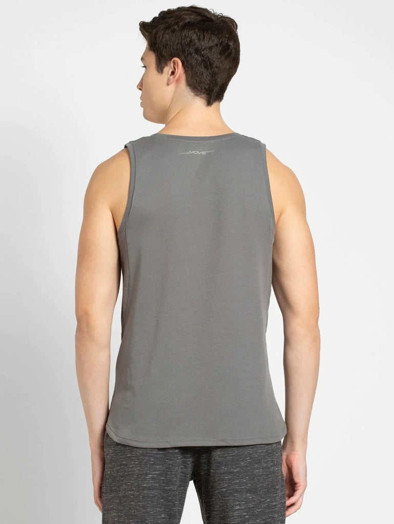 Quite Shade JOCKEY Men's Solid Low Neck Tank Top