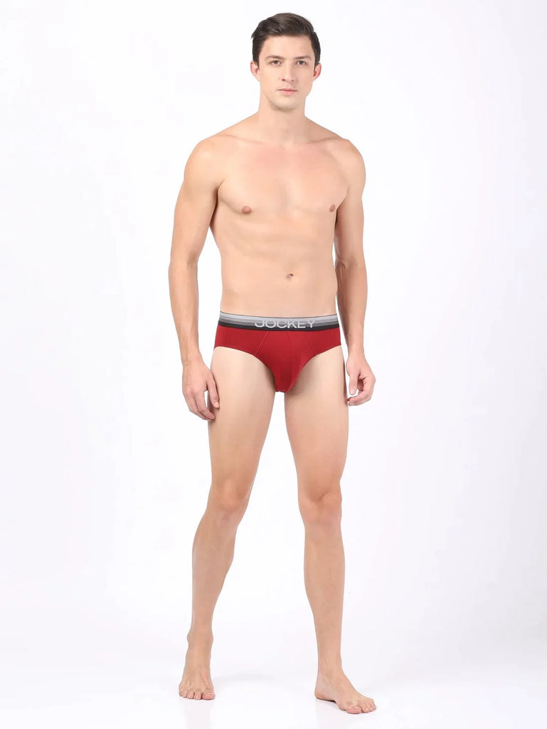 Red Pepper Solid Jockey Brief Underwear Men