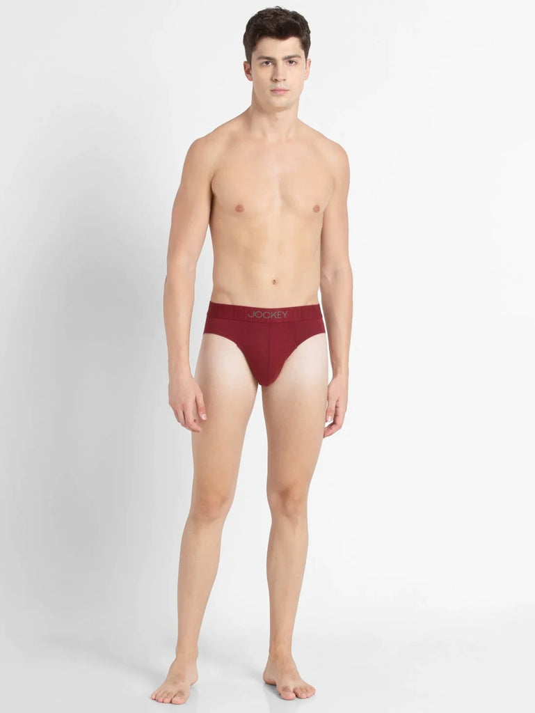 Red Pepper Jockey Solid Brief For Men 