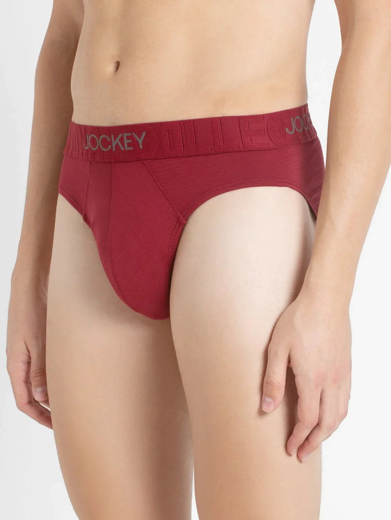 Red Pepper Jockey Solid Brief For Men 