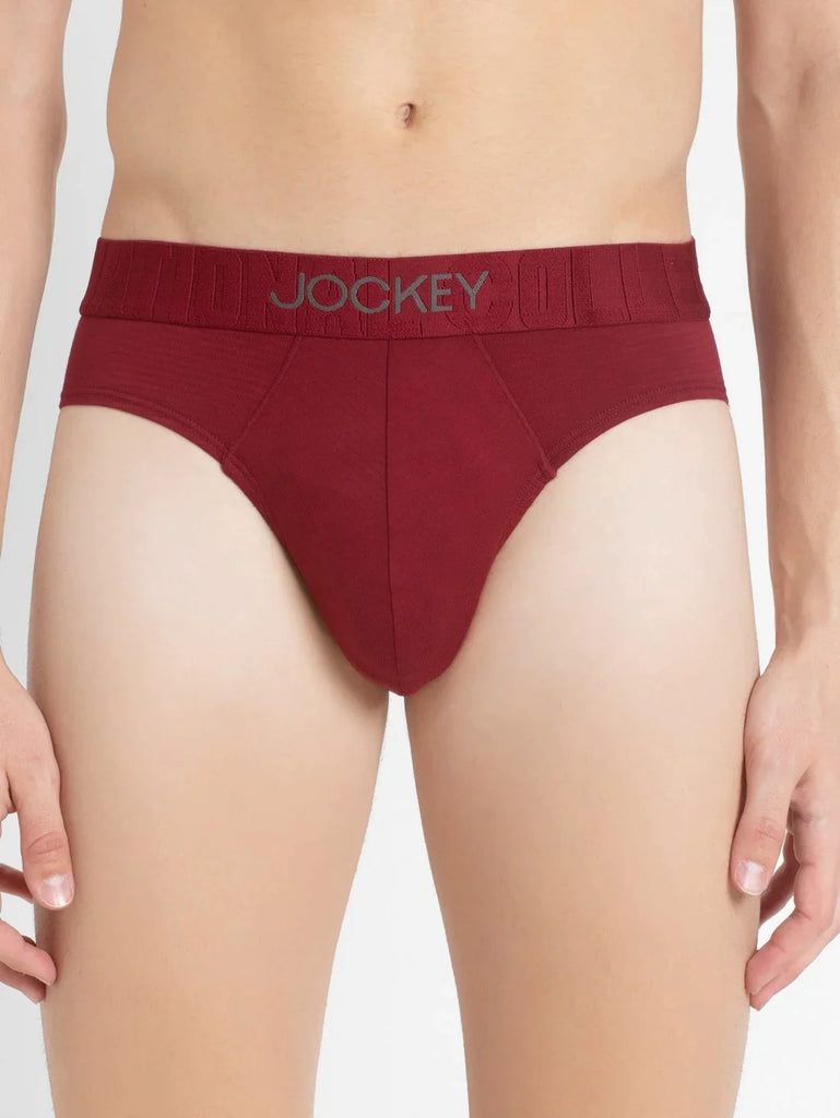 Red Pepper Jockey Solid Brief For Men 