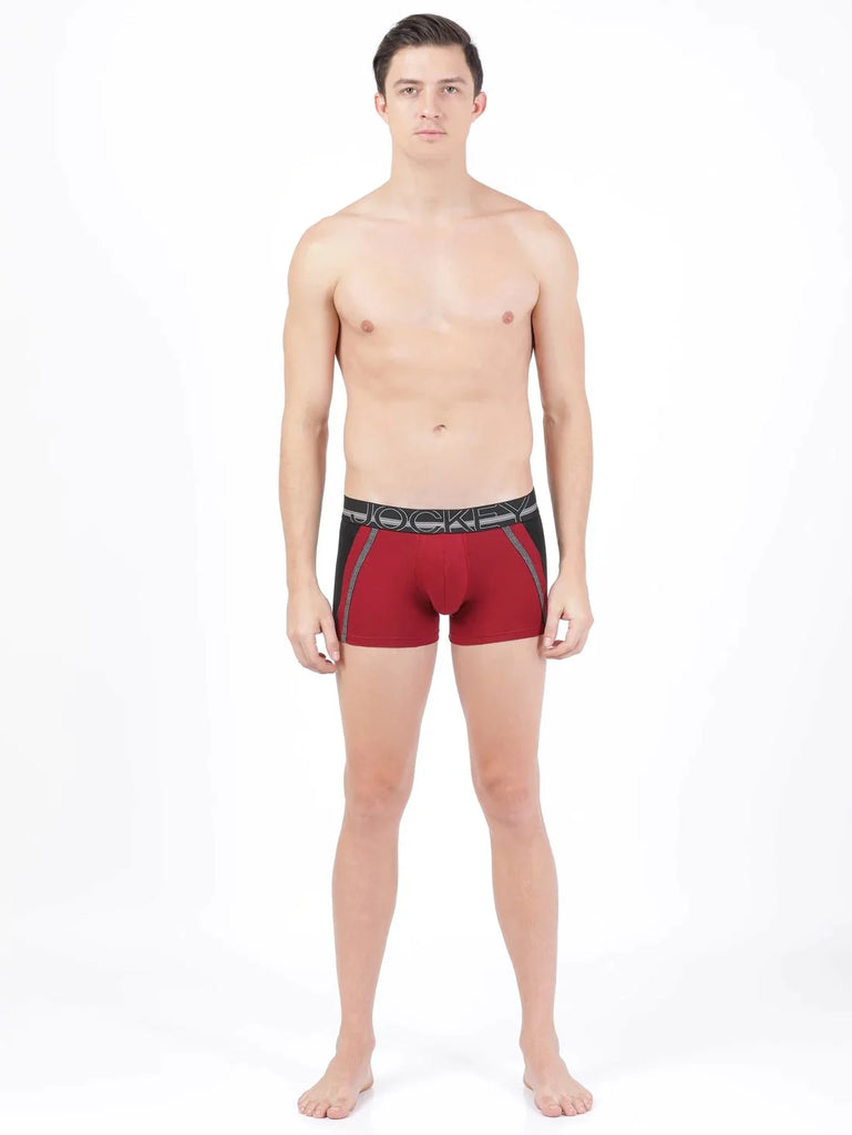 Red Pepper Jockey Elastane Stretch Solid Trunk Underwear For Men