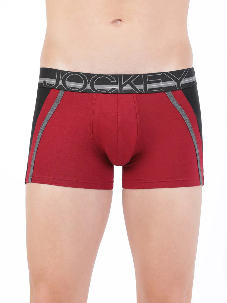 Red Pepper Jockey Elastane Stretch Solid Trunk Underwear For Men