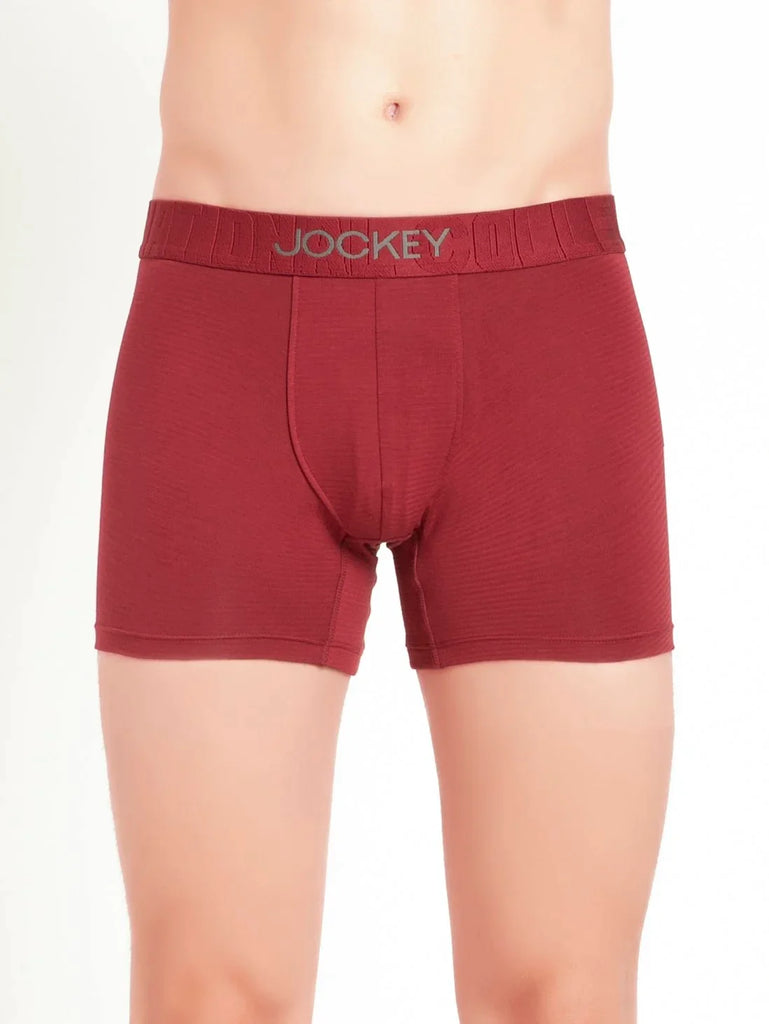 Red Pepper Jockey Supima Cotton Elastane Stretch Solid Trunk Underwear For Men