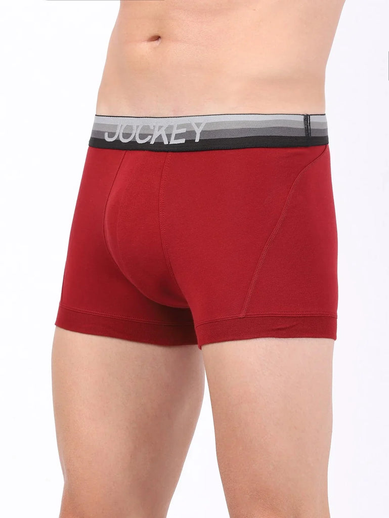 Red Pepper Jockey Elastane Stretch Solid Trunk Underwear For Men