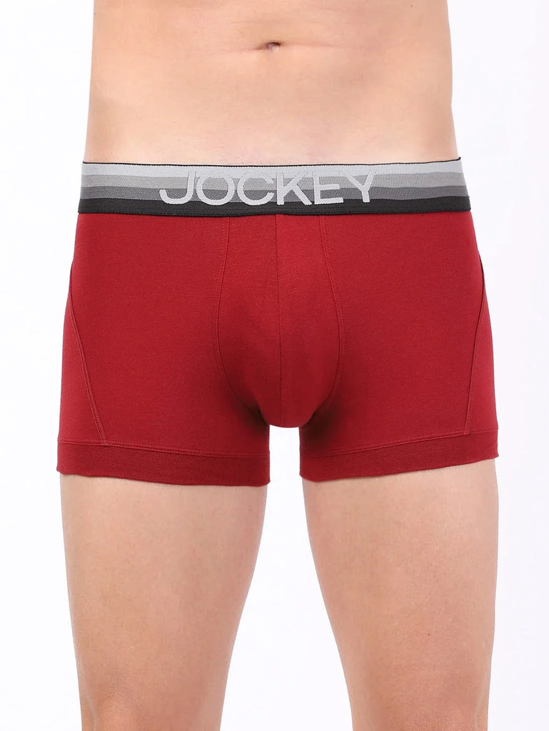 Red Pepper Jockey Elastane Stretch Solid Trunk Underwear For Men