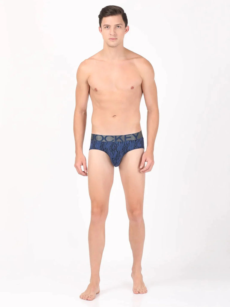  Royal Blue Print Jockey Brief For Men 