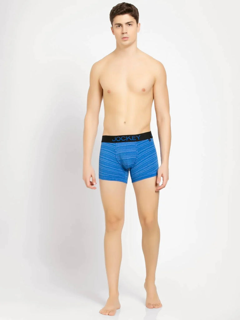 Rich Royal Blue Jockey Elastane Stretch Solid Trunk Underwear For Men