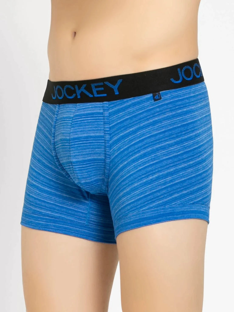 Rich Royal Blue Jockey Elastane Stretch Solid Trunk Underwear For Men