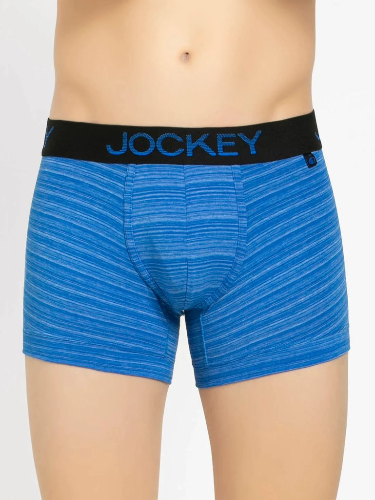 Rich Royal Blue Jockey Elastane Stretch Solid Trunk Underwear For Men