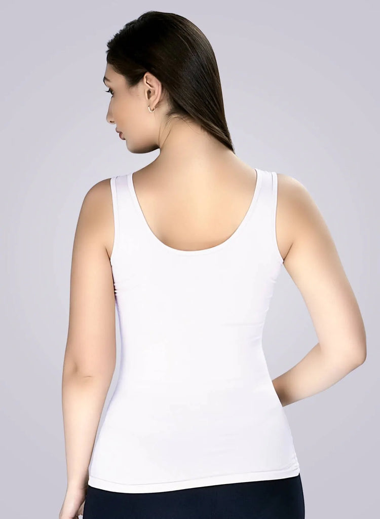 White TRYLO Riza Tank Top Camisole