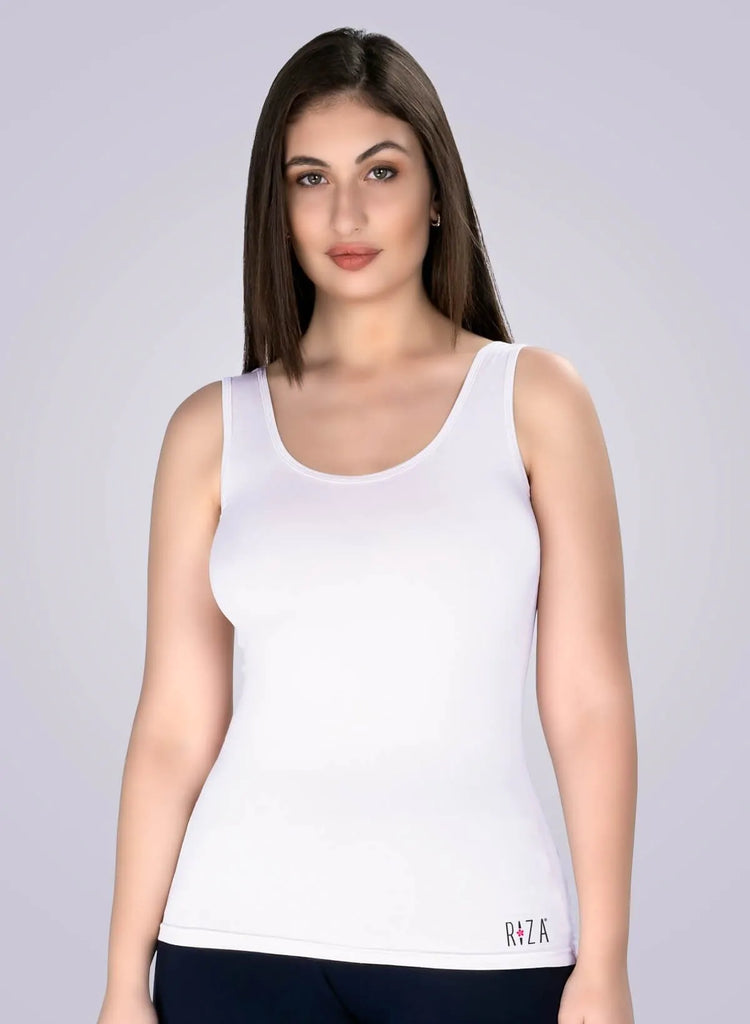 White TRYLO Riza Tank Top Camisole