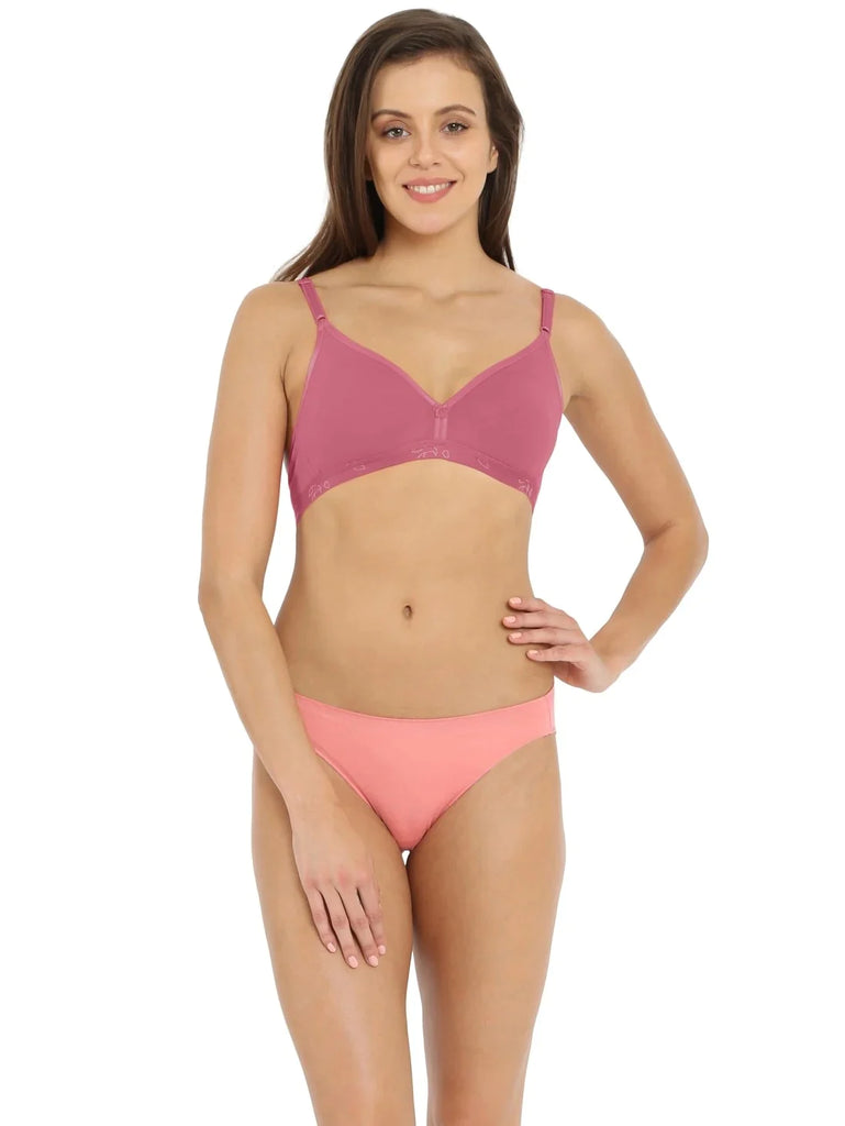 Rose Wine JOCKEY Women's Wirefree Non Padded Beginners Bra.