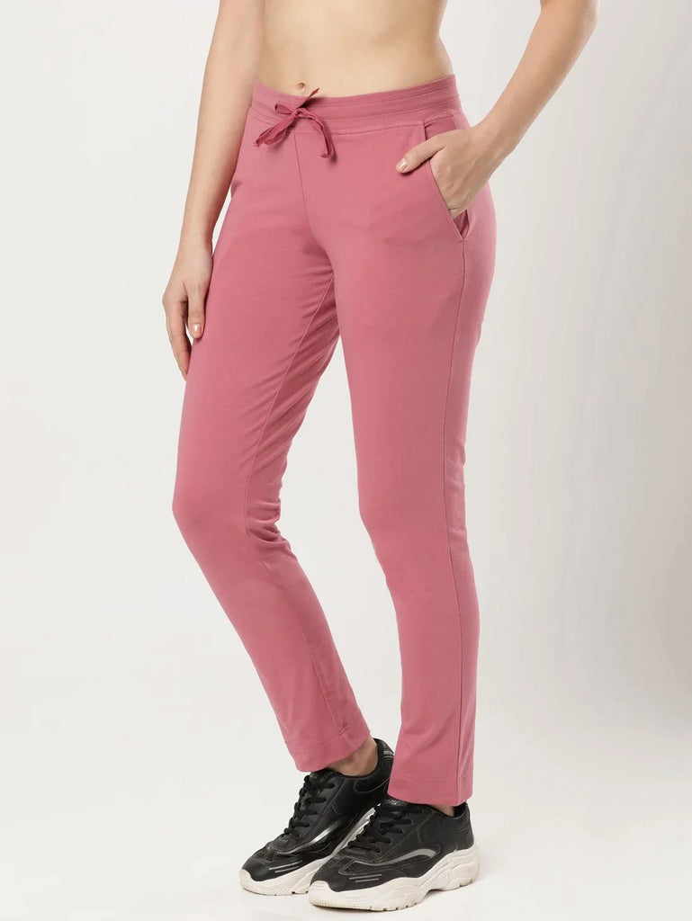 Rose Wine  Slim Fit JOCKEY Women's Trackpants 