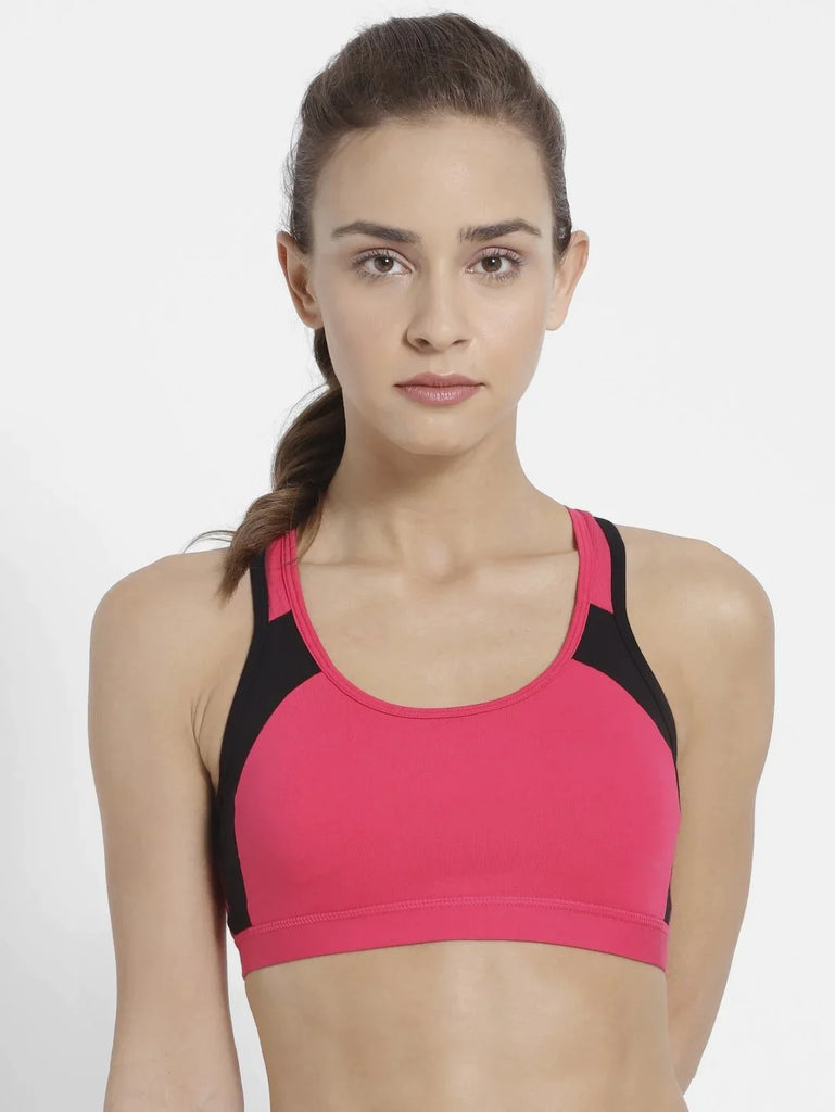 Ruby & Black JOCKEY Women's Wirefree Padded Racer Back Styling Active Bra.