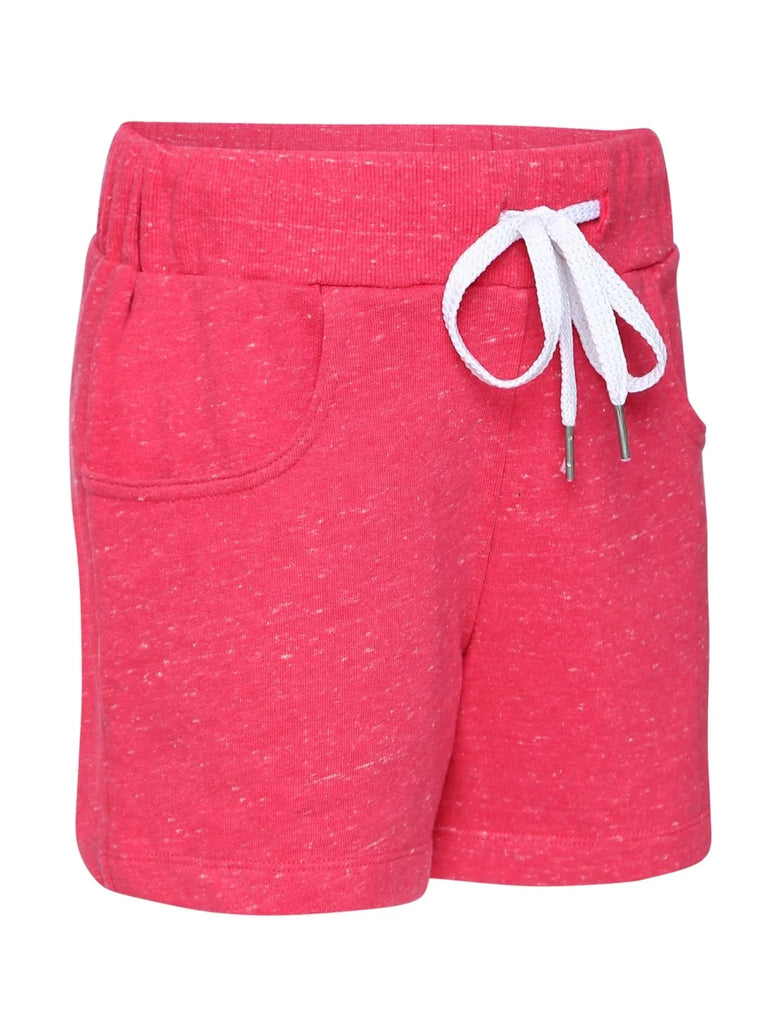 Ruby Snow Melange JOCKEY Girl's Regular Fit Solid Shorts