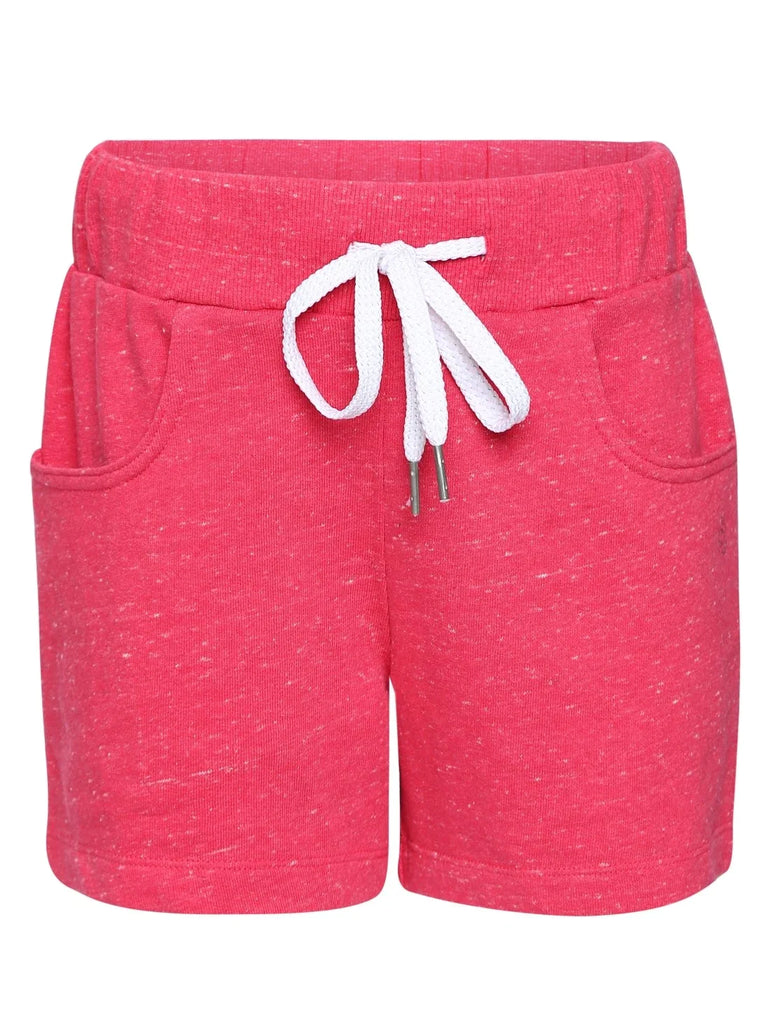 Ruby Snow Melange JOCKEY Girl's Regular Fit Solid Shorts