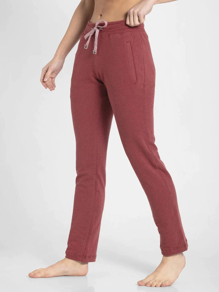 Rust Red Melange JOCKEY Track Pant for Women