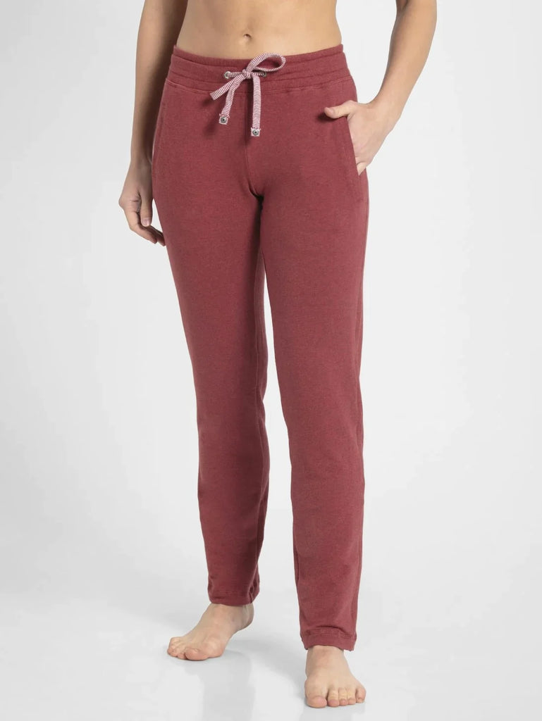 Rust Red Melange JOCKEY Track Pant for Women