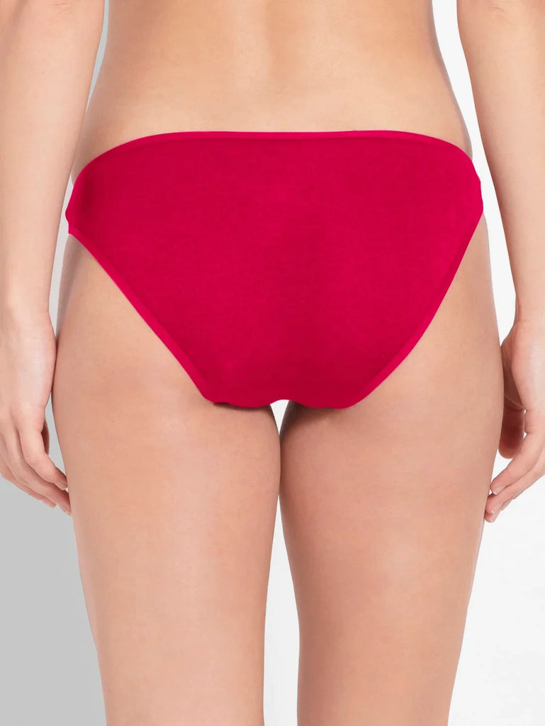 Sangria Red JOCKEY Women's Low Waist Bikini.