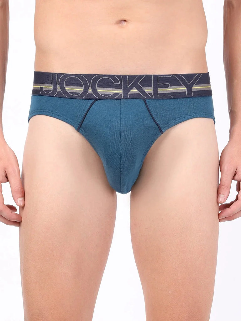 Seaport Teal Jockey Solid Brief Underwear Men