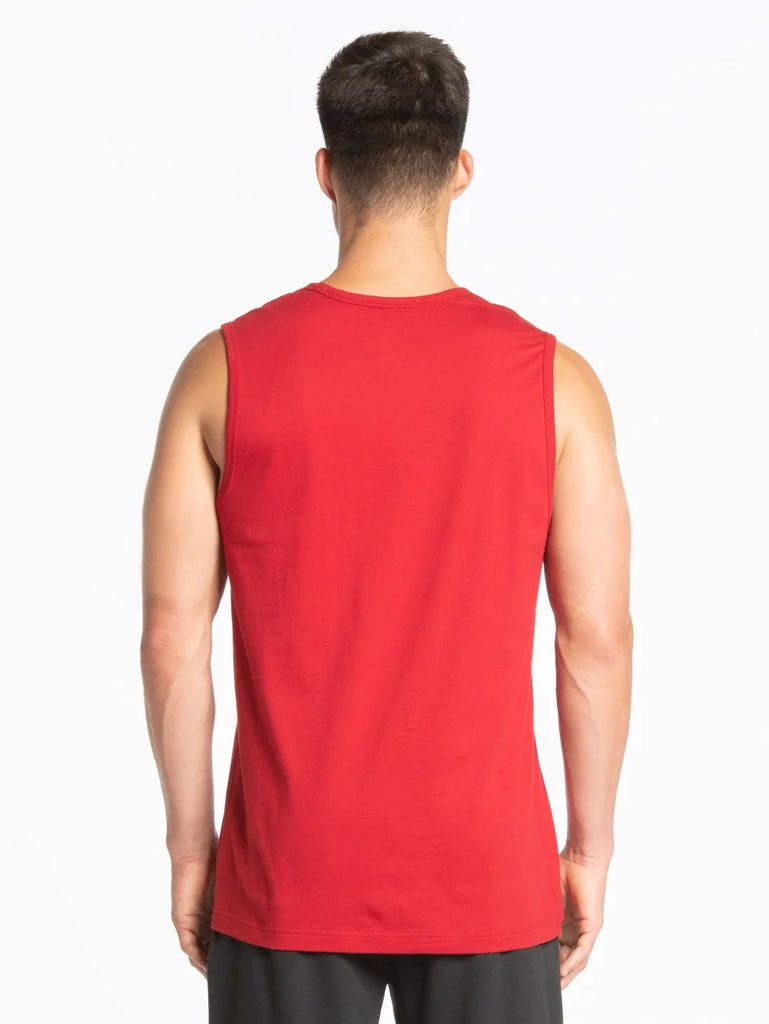 Shanghai Red Printed JOCKEY Men's Round Neck Muscle Tee