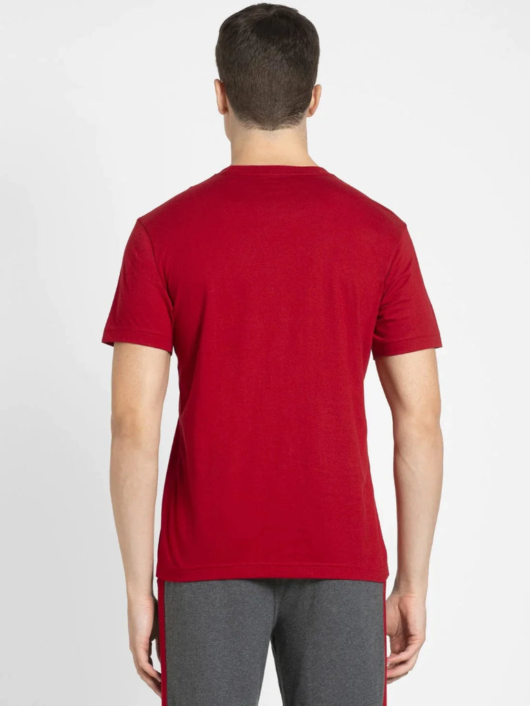 Shanghai Red JOCKEY Men's Printed Round Neck Half Sleeve T-Shirt