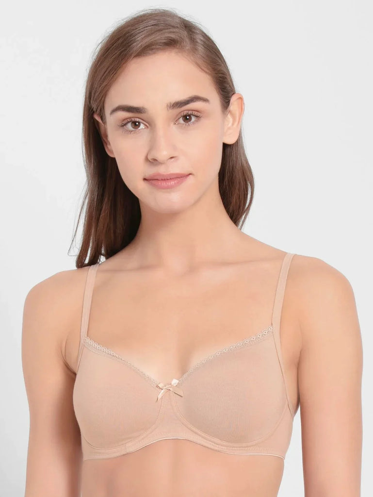 Skin JOCKEY Women's Wirefree Padded Medium Coverage  T-Shirt Bra