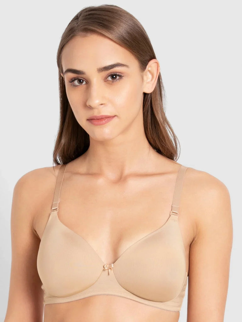 Skin JOCKEY Women's Wirefree Padded Full Coverage Multiway T-Shirt Bra