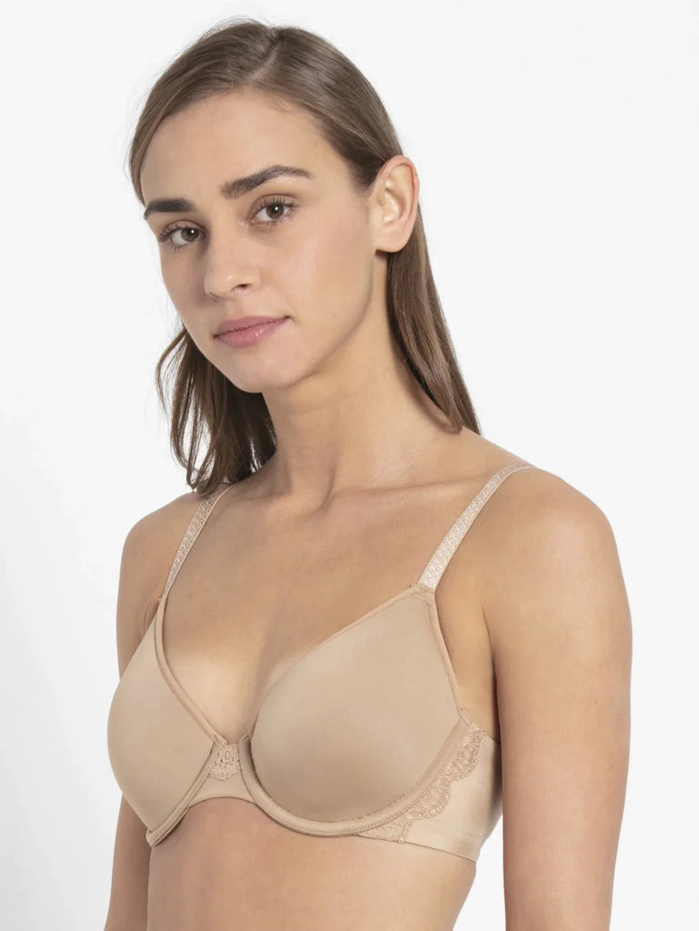 Skin JOCKEY Women's Under-Wired Padded Full Coverage T-Shirt Bra