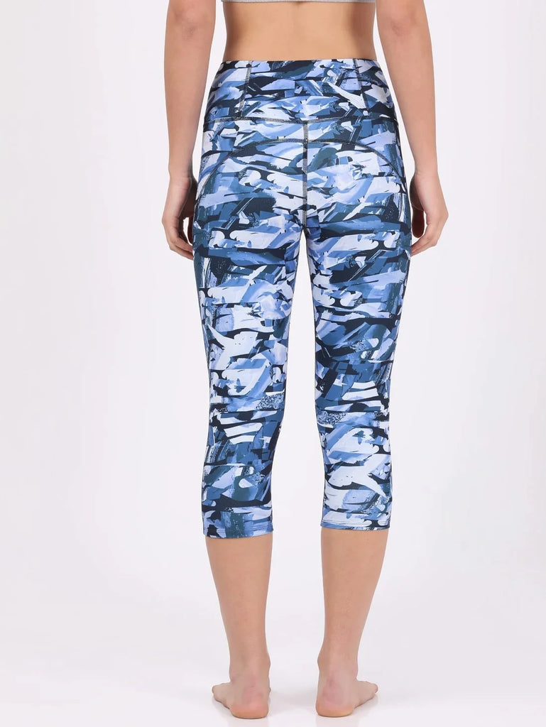 Sky Captain Printed JOCKEY Women's Microfiber Elastane Stretch Slim Fit Printed Capri.