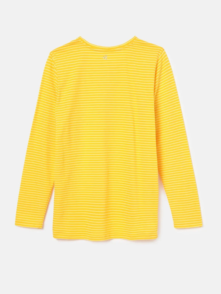 Spectra Yellow JOCKEY Girl's Round Neck Hi Low Styled Full Sleeve T-Shirt