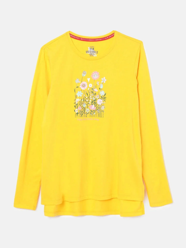 Spectra Yellow JOCKEY Girl's Full Sleeve T-Shirt
